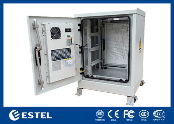 14U IP55 Stahl Außen-Telekommunikationsschrank Temperaturkontrolle Isoliert