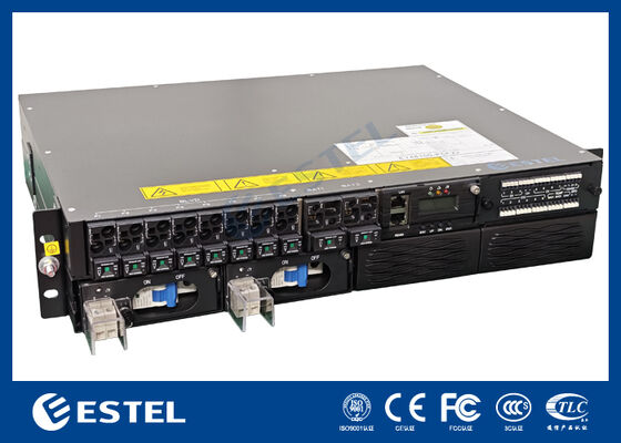 ET48100P5E22 Rackmontiertes Gleichstromverteilungssystem für Telekommunikationsnetzwerke mit 8 Speiseausgängen, 2 Batterieeingängen und integrierter Überwachung