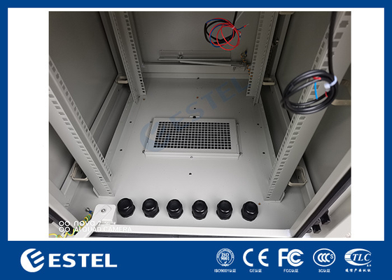 17U-Floor-Mounted-Schrank mit 19-Zoll-Rack und innen und Ventilator für die Kühlung
