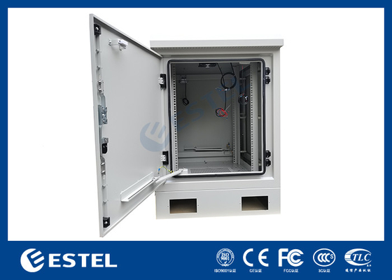 17U-Floor-Mounted-Schrank mit 19-Zoll-Rack und innen und Ventilator für die Kühlung