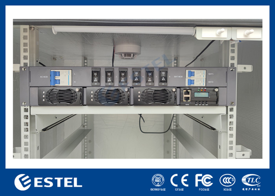 19U Außenschrank mit Batteriefach und Schubladen für 90A-Rectifier-System
