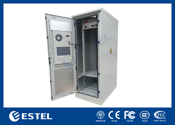 IP55 33U Außenschrank 1 Abteil mit Batteriefach und Stromverteilung
