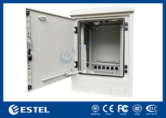 17U Outdoor Server Schrank mit 19 Zoll Rack und DC48V Ventilator zum Kühlen