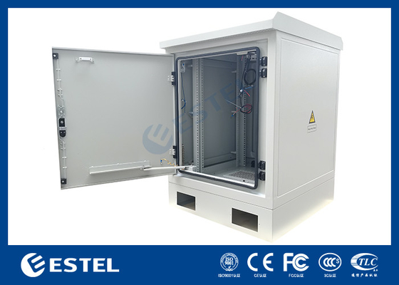 17U Outdoor Server Schrank mit 19 Zoll Rack und DC48V Ventilator zum Kühlen