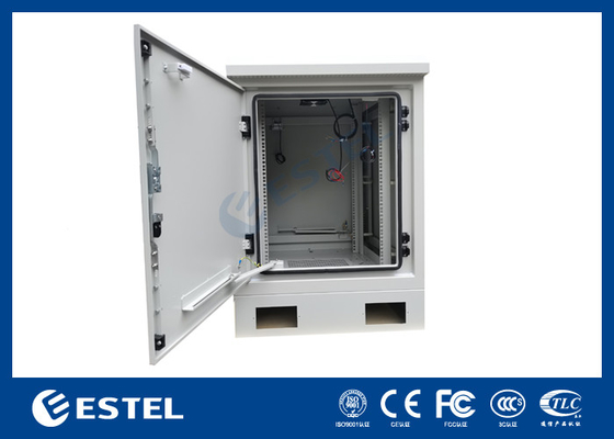 17U Outdoor Server Schrank mit 19 Zoll Rack und DC48V Ventilator zum Kühlen