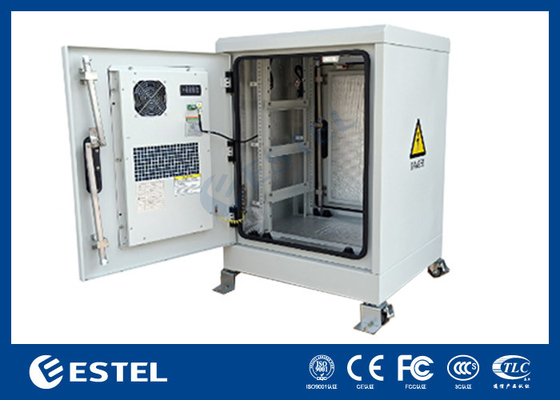 14U IP55 Stahl Außen-Telekommunikationsschrank Temperaturkontrolle Isoliert