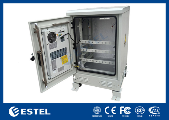 19 Zoll 15U Outdoor Telekom Schrank mit AC, Vierräder Witterungssicherheit Daten Schrank