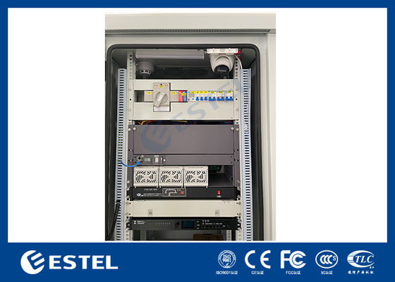 Verzinkter Blech-Outdoor-Telekommunikationsschrank mit ATS-Batterie und Kamera für Telekommunikations-Stromversorgungssysteme