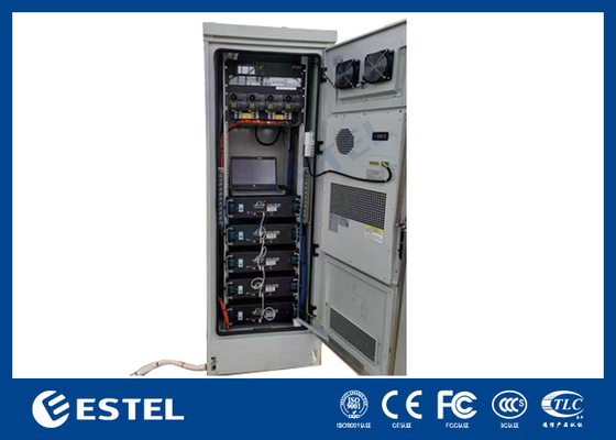 IP55 22U Außenbatteriekabine mit eingebettetem 9KW 48VDC-Rectifier-Stromsystem für Telekommunikationsanwendungen