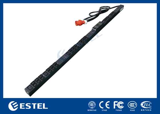 19 Steckdosen, intelligente Protokolle PDU, Überspannungsschutz, 16A/250V Kapazität und Flachstecker-Design für zuverlässige Stromverteilung im Serverrack und Gerätesicherheit.