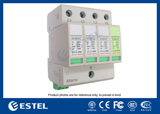 M1L385-40 II Überspannungsschutzgerät (SPD) für die Stromverteilung - 40kA Stoßstrom, 230V/400VAC, Fernmeldeanschluss, DIN-Schienen-Montage, IP20, Schutzklasse C