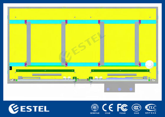 IP65 42U Doppelkabine Außen-Elektro-Schrank   RAL7035, 1,5 mm galvanisierter Stahl & SUS316 Edelstahl Konstruktion für eine verbesserte Haltbarkeit und Schutz