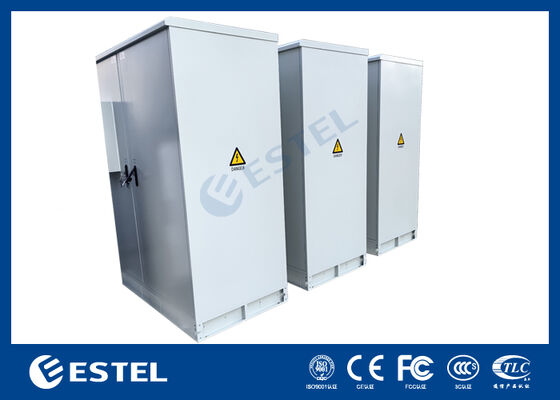 IP65 42U Doppelkabine Außen-Elektro-Schrank   RAL7035, 1,5 mm galvanisierter Stahl & SUS316 Edelstahl Konstruktion für eine verbesserte Haltbarkeit und Schutz