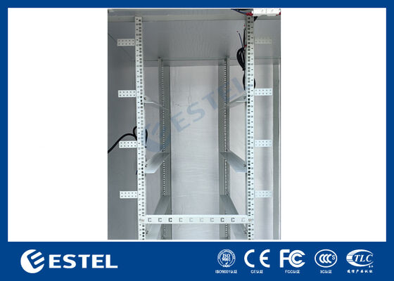 IP65 42U Doppelkabine Außen-Elektro-Schrank   RAL7035, 1,5 mm galvanisierter Stahl & SUS316 Edelstahl Konstruktion für eine verbesserte Haltbarkeit und Schutz