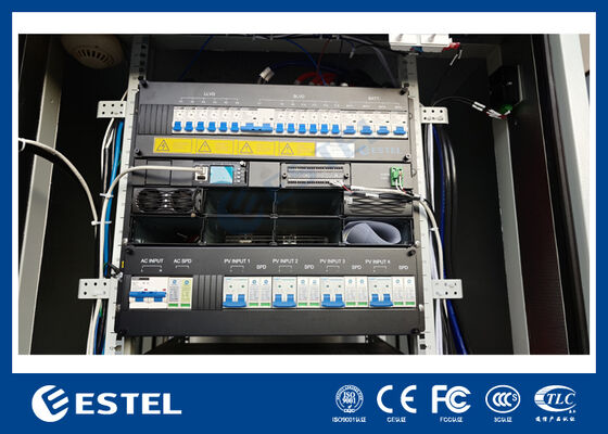 Outdoor Telecom Power Cabinet with Integrated Cooling 4pcs 48V 200Ah Lithium Battery Modules and Power System