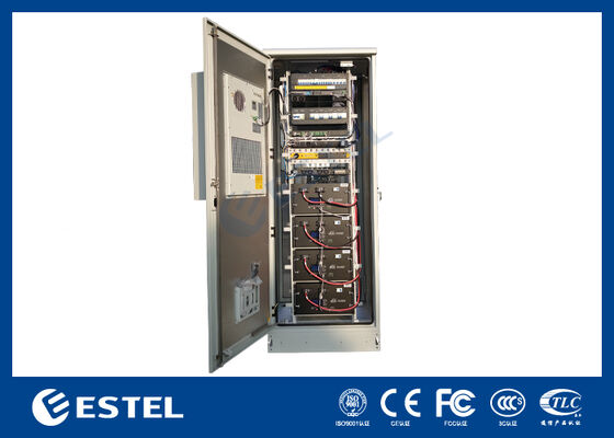 Outdoor Telecom Power Cabinet with Integrated Cooling 4pcs 48V 200Ah Lithium Battery Modules and Power System