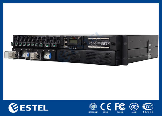 ET48100P5E22 Rackmontiertes Gleichstromverteilungssystem für Telekommunikationsnetzwerke mit 8 Speiseausgängen, 2 Batterieeingängen und integrierter Überwachung