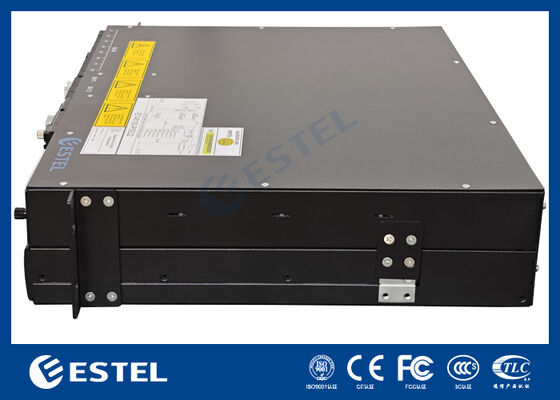 Schmale Rack-Montage-DC-Stromversorgungseinheit für Telekommunikationsschränke und Netzwerkausrüstungsräume mit geschlossenem Metallgehäuse