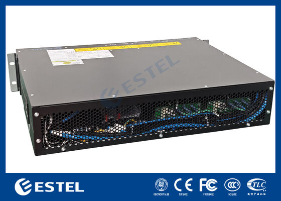 Schmale Rack-Montage-DC-Stromversorgungseinheit für Telekommunikationsschränke und Netzwerkausrüstungsräume mit geschlossenem Metallgehäuse