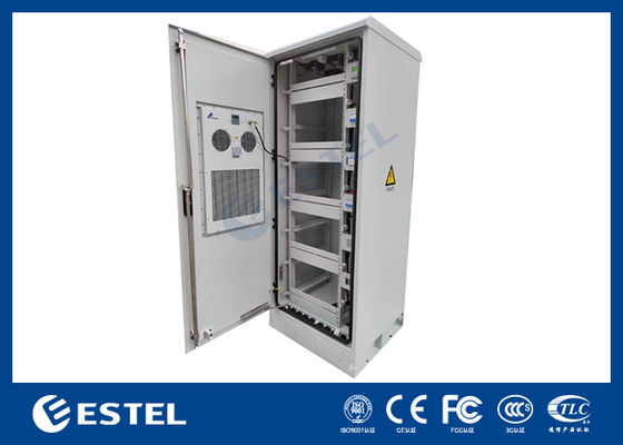 Outdoor Telecom Cabinet with PDU and Side Box 40U IP55 Protection Level 2000W Cooling Capacity 220VAC/48VDC Input Voltage