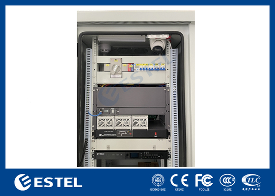 IP55 22U Außenbatteriekabine mit eingebettetem 9KW 48VDC-Rectifier-Stromsystem für Telekommunikationsanwendungen